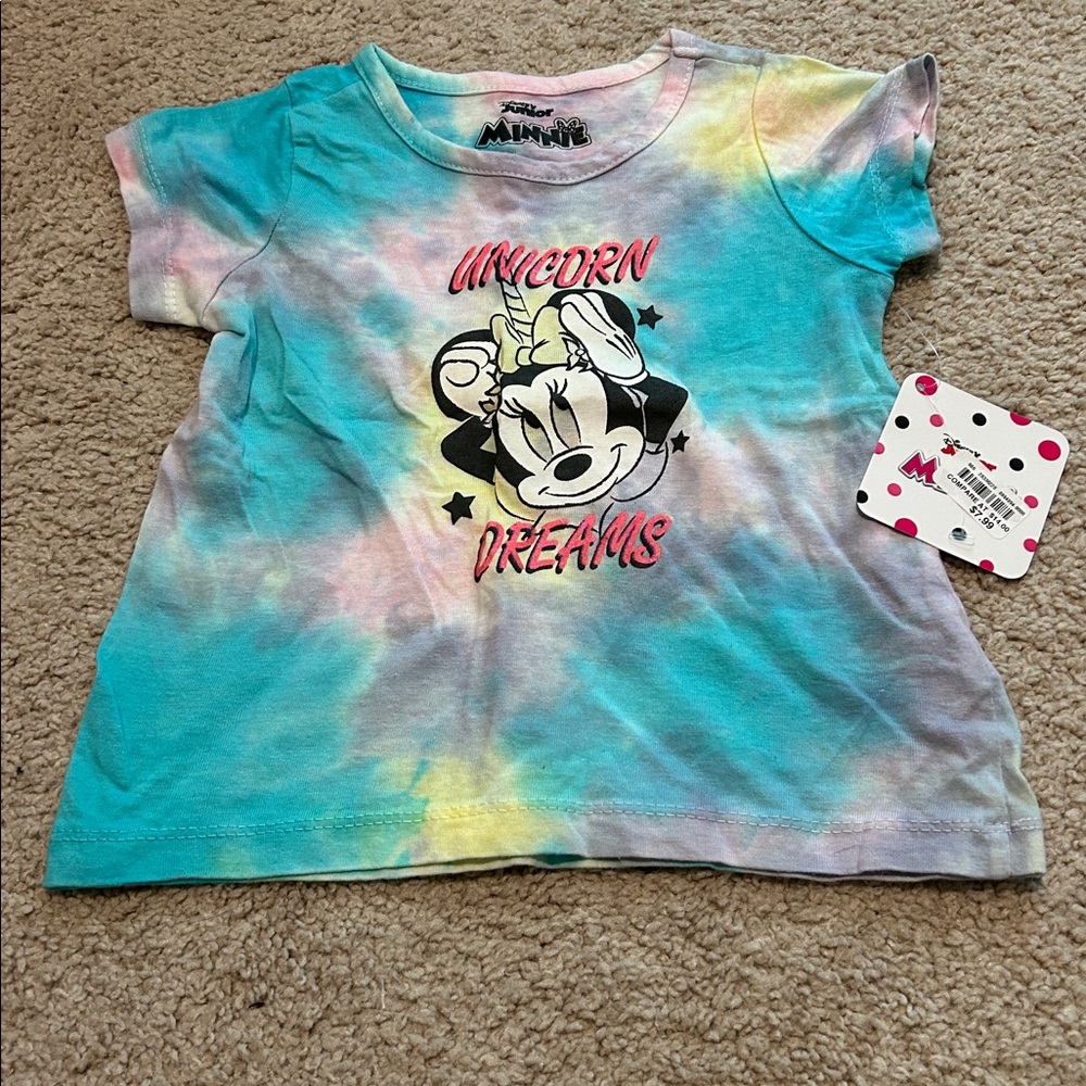 Disney Junior Minnie Pastel Tie-Dye Tee